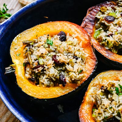 Vegetarian Stuffed Acorn Squash